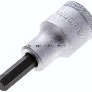 Gedore 1/2"-Schraubendrehereinsatz für Innensechskantschrauben (DIN 7422), Stift brüniert, 60 mm lan