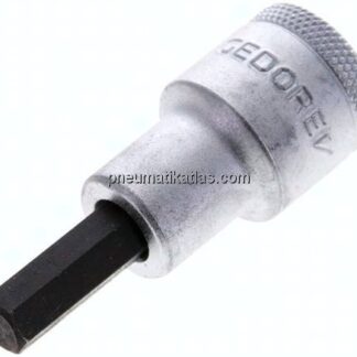 Gedore 1/2"-Schraubendrehereinsatz für Innensechskantschrauben (DIN 7422), Stift brüniert, 60 mm lan