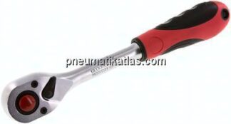 Gedore red 1/2"-Knarre mit Umschalthebel, Druckknopfauslösung und 2K-Griff, Feinverzahnung
