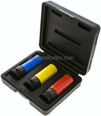 Gedore red 1/2"-Kraftschraubereinsatz-Set mit PVC-Überzug für PKW-Aluräder SW17 - SW19 - SW21