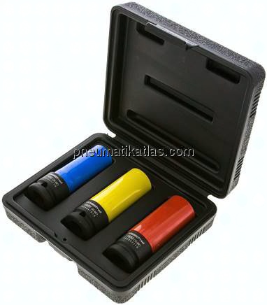Gedore red 1/2"-Kraftschraubereinsatz-Set mit PVC-Überzug für PKW-Aluräder SW17 - SW19 - SW21