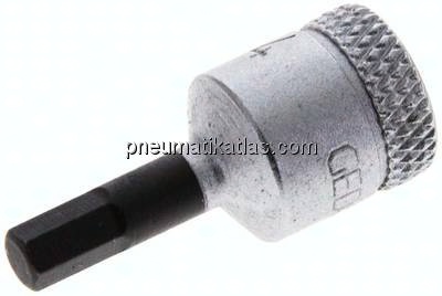 Gedore 1/4"-Schraubendrehereinsatz für Innensechskantschrauben (DIN 7422), Stift brüniert, 28 mm lan
