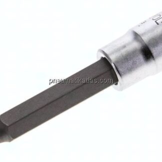 Gedore 1/4"-Schraubendrehereinsatz für Innensechskantschrauben (DIN 7422), Stift brüniert, 60 mm lan