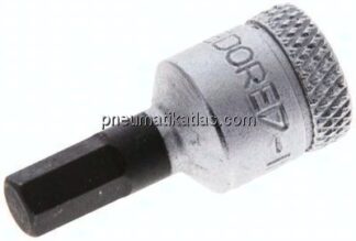 Gedore 1/4"-Schraubendrehereinsatz für Innensechskantschrauben (DIN 7422), Stift brüniert, 28 mm lan
