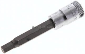 Gedore 1/4"-Schraubendrehereinsatz für Innensechskantschrauben (DIN 7422), Stift brüniert, 60 mm lan