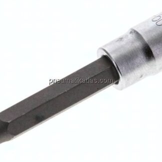 Gedore 1/4"-Schraubendrehereinsatz für Innensechskantschrauben (DIN 7422), Stift brüniert, 60 mm lan