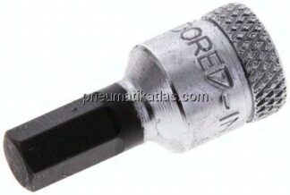 Gedore 1/4"-Schraubendrehereinsatz für Innensechskantschrauben (DIN 7422), Stift brüniert, 28 mm lan
