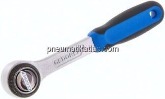 Gedore 1/4"-Knarre mit Metallumschaltscheibe, besonders robust, 2K-Griff, Feinverzahnung