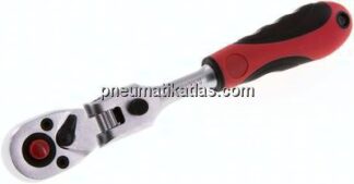 Gedore red 1/4"-Knarre Knarrenkopf 180° schwenk- und in 5 Positionen arretierbar, mit Umschalthebel,