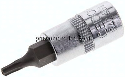Gedore red 1/4"-Schraubendrehereinsatz (TORX), Stift phosphatiert TX10
