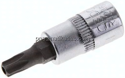 Gedore red 1/4"-Schraubendrehereinsatz (TORX), Stift phosphatiert TX27