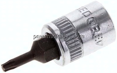 Gedore 1/4"-Schraubendrehereinsatz (TORX), Stift brüniert TX8