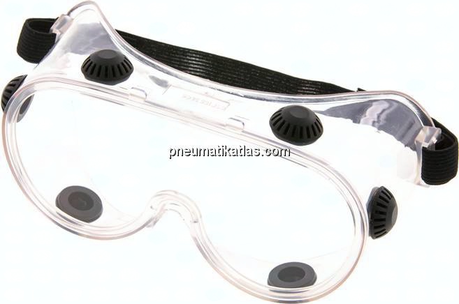 Vollsichtbrille, indirekte Belüftung und Antibeschlagscheibe, gut über Korrekturbrille tragbar, idea