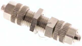 Schott-Verschraubung 4,3x3 - 4,3x3mm, Messing vernickelt
