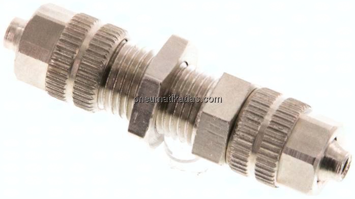 Schott-Verschraubung 4,3x3 - 4,3x3mm, Messing vernickelt