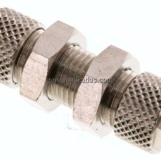 Schott-Verschraubung 6x4 - 6x4mm, Messing vernickelt