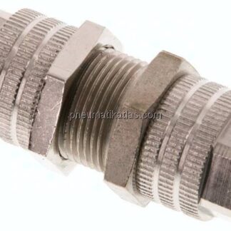 Schott-Verschraubung 11,6x9 - 11,6x9mm, Messing vernickelt