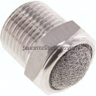 Schalldämpfer NPT 1/2", Drahtgewebe, 1.4305
