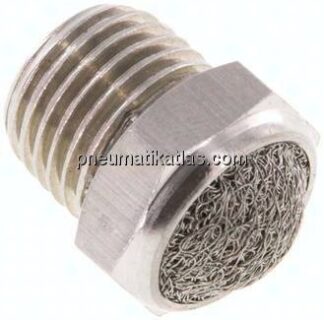 Schalldämpfer NPT 1/4", Drahtgewebe, 1.4305