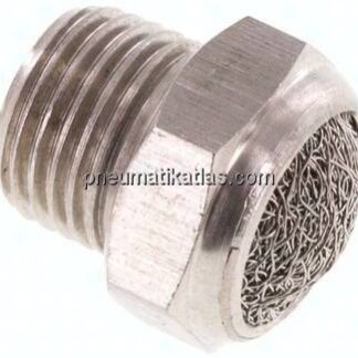 Schalldämpfer NPT 1/8", Drahtgewebe, 1.4305