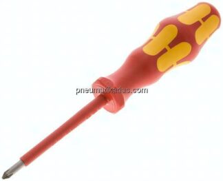 VDE-Schraubendreher (Phillips-Kreuzschlitz PH1 x 80), Wera Kraftform Plus 300