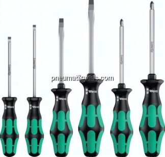 Wera Schraubendreherset, 6-teilig (Schlitz & PH) mit Lasertip-Sechskantklinge mit Schlüsselhilfe, Ra