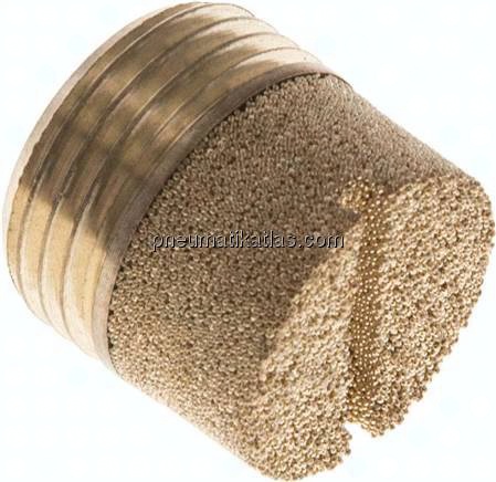 Schalldämpfer G 3/8", Sinterbronze, zylinderförmig