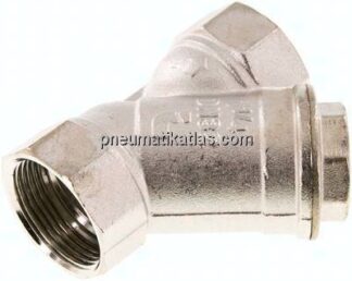 Schmutzfänger G 1-1/4", -0,99 bis 20bar, Messing vernickelt