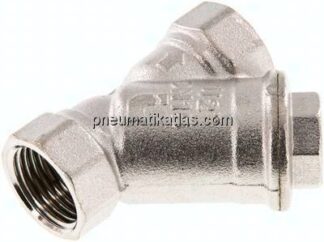 Schmutzfänger G 1/2", -0,99 bis 20bar, Messing vernickelt