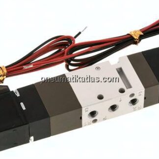 5/3-Wege Magnetventil, M 5, Mittelstellung entlüftet, 24 V DC