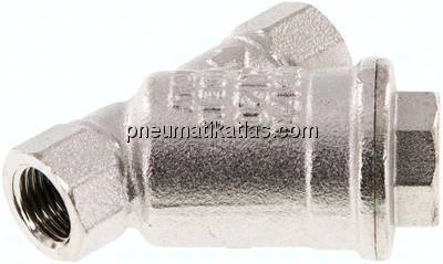 Schmutzfänger G 1/4", -0,99 bis 20bar, Messing vernickelt