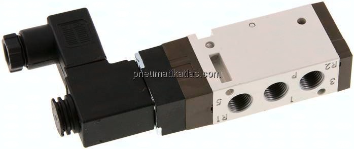 5/2-Wege Magnetventil, G 1/8", Federrückstellung, 115 V AC