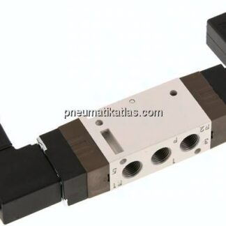 5/2-Wege Magnetventil, G 1/8", Impulsventil, 12 V DC