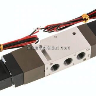 5/3-Wege Magnetventil, G 1/8", Mittelstellung belüftet, 24 V DC