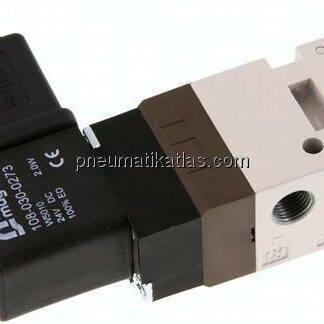 5/2-Wege Magnetventil, G 1/4", Federrückstellung, 115 V AC