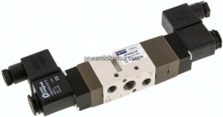 5/3-Wege Magnetventil, G 1/4", Mittelstellung geschlossen, 12 V DC