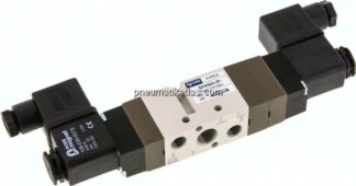 5/3-Wege Magnetventil, G 1/4", Mittelstellung geschlossen, 24 V DC