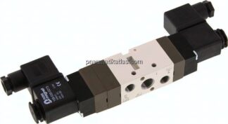 5/3-Wege Magnetventil, G 1/4", Mittelstellung entlüftet, 230 V AC