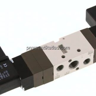 5/3-Wege Magnetventil, G 1/4", Mittelstellung belüftet, 230 V AC