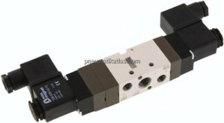 5/3-Wege Magnetventil, G 1/4", Mittelstellung belüftet, 12 V DC