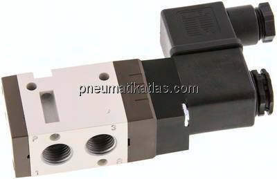 3/2-Wege Magnetventil, G 1/4", Federrückstellung (NC), 24 V DC