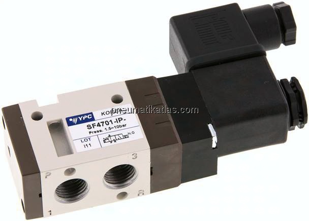 3/2-Wege Magnetventil, G 1/4", Federrückstellung (NO), 24 V AC