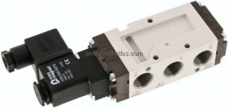 5/2-Wege Magnetventil, G 3/8", Federrückstellung, 115 V AC