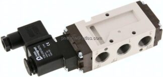 5/2-Wege Magnetventil, G 3/8", Federrückstellung, 12 V DC