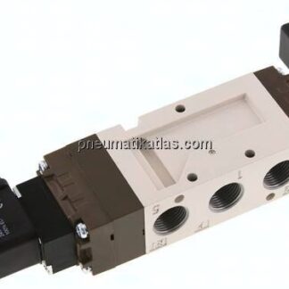 5/3-Wege Magnetventil, G 3/8", Mittelstellung entlüftet, 24 V DC