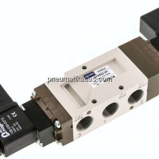 5/3-Wege Magnetventil, G 3/8", Mittelstellung belüftet, 12 V DC