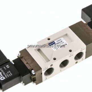 5/3-Wege Magnetventil, G 3/8", Mittelstellung belüftet, 24 V DC