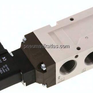 5/2-Wege Magnetventil, G 1/2", Federrückstellung, 115 V AC