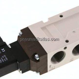5/2-Wege Magnetventil, G 1/2", Federrückstellung, 230 V AC