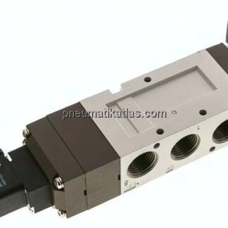 5/3-Wege Magnetventil, G 1/2", Mittelstellung belüftet, 230 V AC
